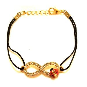 ETERNITY SYMBOL WITH LADY BUG BRACELET